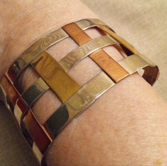 RLM Studios 925, Copper, Brass Signed Cuff Bracelet - Picture 3 of 7